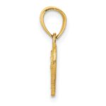 14k Diamond-cut Lattice Heart with Engravable Back Pendant - Image 2