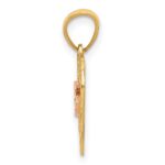 14k Two-tone Diamond-cut 15 Pendant - Image 2