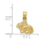 14k Polished Rabbit Pendant - Image 4
