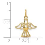 14k Polished Small Angel with Heart Pendant - Image 4