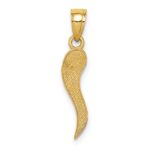 14k Italian Horn Pendant - Image 3