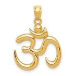 14k Polished Om Symbol Pendant