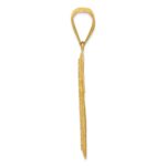 14k Diamond-cut Nugget Center Cross Pendant - Image 2