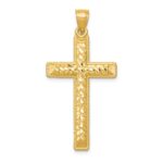 14k Diamond-cut Latin Cross Pendant