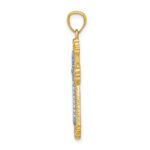14k Two-tone Polished Cross Pendant - Image 2
