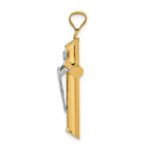 14k Two-Tone Polished Crucifix Pendant - Image 2