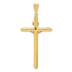 14k Two-Tone Polished Crucifix Pendant - Image 3