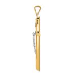 14k Two-Tone Polished Crucifix Pendant - Image 2