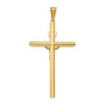 14k Two-Tone Polished Crucifix Pendant - Image 4