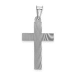 14k White Gold Crucifix Pendant - Image 3