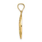 14k Polished Solid San Benito 2-Sided Round Pendant - Image 2