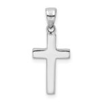 14K White Gold Cross Pendant - Image 3