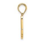 14KY Script Letter M Initial Pendant - Image 2