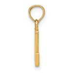 14k Polished Block Letter L Initial Pendant - Image 2