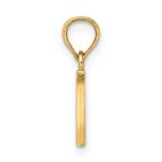 14K Polished Block Letter W Initial Pendant - Image 2