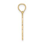 14KY Heart Script Letter D Initial Charm - Image 2