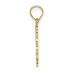 14KY Heart Script Letter P Initial Charm - Image 2