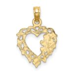 14K Teddy Bear in Heart Charm - Image 4