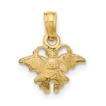 14K Textured Mini Butterfly Charm - Image 4