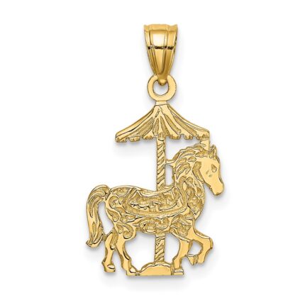 14K Carousel Horse Charm