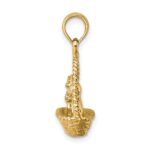 14K 3-D Cats Inside Of Basket Charm - Image 2