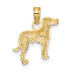 14K Polished Greyhound Dog Charm - Image 4
