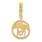 14K Flamingos In Circle Charm - Image 4