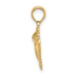 14K Textured Sitting Frog Charm - Image 2