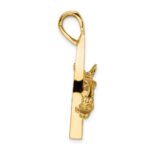 14K Polished Horse Head in Stirrup Charm - Image 2