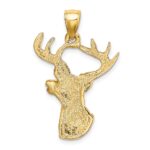 14K 2-D Deer Head 8-Point Buck Profile Charm - Image 4