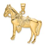 14K Horse with Saddle Charm