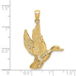 14K Flying Mallard Duck Charm - Image 3