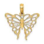 14K Filigree Butterfly Charm