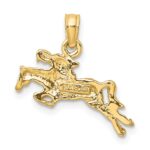 14K Jockey on Jumping Horse Charm - Image 4