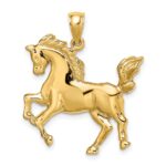 14K Rearing Horse Charm