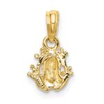 14K 2-D Textured Miniature Frog Charm - Image 3