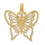14K Cut-Out Butterfly Charm - Image 4