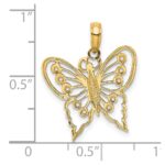 14K Cut-Out Butterfly Charm - Image 3