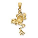 14K Frog with Textured Back Charm - Image 3