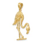 14K 3-D Textured Flamingo Charm - Image 5