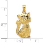 14K Sitting Cat Charm - Image 3