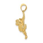 14K 2-D Frog Sitting Charm - Image 2