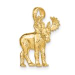 14K 3-D Textured Moose Charm - Image 5