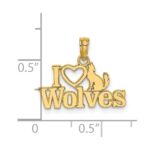 14K I HEART WOLVES Charm - Image 3