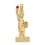 14K with Enamel Flame Statue Of Liberty NEW YORK Charm