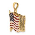 14K Enameled 3-D Pledge Of Allegiance US Flag Book Charm - Image 6