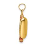 14K 3-D Multi-color Enameled Hot Dog with Bun Charm - Image 2