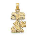 14K Multi-color Enamel MY GARDEN Post with Flowers Charm - Image 4