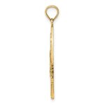 14K Enamel Dragonfly and Flowers Triangle Charm - Image 2