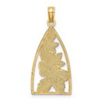 14K Enameled Bumblebee and Flowers Triangle Charm - Image 4